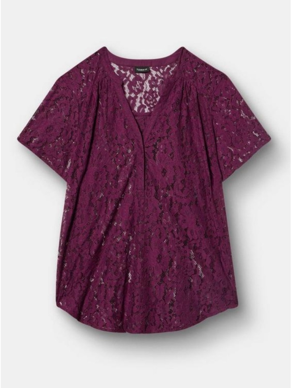 Torrid Harper Lace Blouse Size 00 Potent Purple - Picture 1 of 6